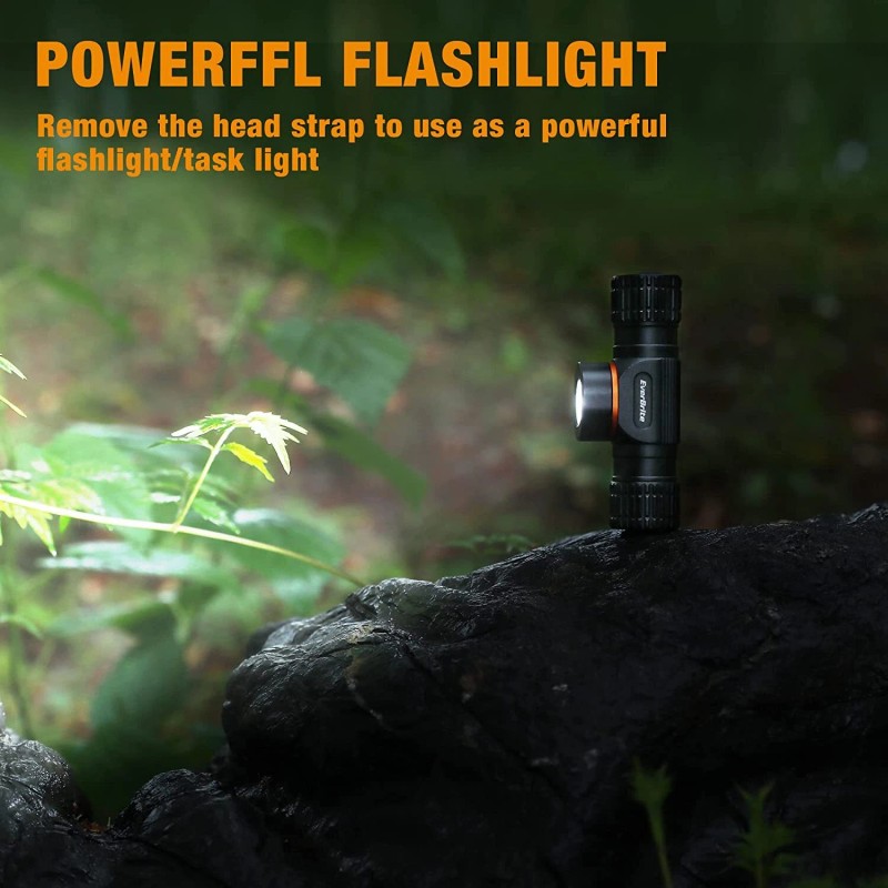 EverBrite 1000 Lumen LED Headlamp Rechargeable Headlight with 5 Light