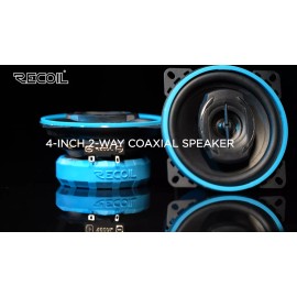 Recoil RCX4 Echo Series 4-Inch Car Audio Coaxial Speaker System, Pair
