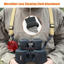 GAIARENA Binocular Harness, Adjustable Binocular Strap, Cross Bino Harness for Hunting Hiking Birding with Lens Cleaning Cloth, Binocular Chest Harness for Binoculars, Camera and Rangefinders Tan