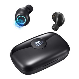 Xmythorig True Wireless Earbuds Bluetooth Headphones, IPX6 Waterproof Touch Control Earphone, CVC8.0 Noise Reduction for Clear Call, HiFi Stereo Deep Bass Audio in-Ear Headset w/Mic for Sports
