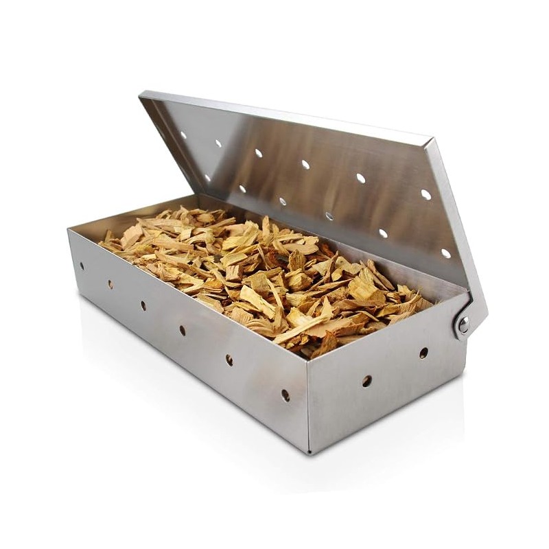 Landree® Smoker Box Made of Rustproof Stainless Steel with 28