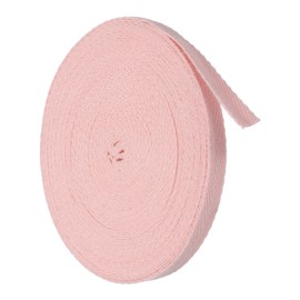 TA-VIGOR Cotton Twill Tape Ribbon 6mm, 10 Yards Bias Binding Tape Bunting Tape Soft Natural Herringbone Webbing Tape Roll for Sewing Dressmaking Gift Wrapping DIY Craft, Pale Pink