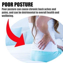 Posture Support GENERISE ‘No Hunch’ Posture Corrector - Seated Lower Back Brace with Adjustable Posture Strap for Additional Posture Support to Improve Back Posture and Reduce Lumbar Pain