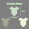 Sage Green Gingham Onesie Garland Banner for Gender Neutral Baby