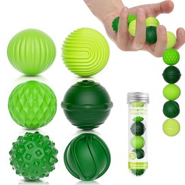 RIVGOT Bolas magnéticas de silicona, juguetes antiestrés, paquete de 6, para adultos y adolescentes, juguete sensorial para dedos y manos, juguetes silenciosos de escritorio con texturas, divertido re