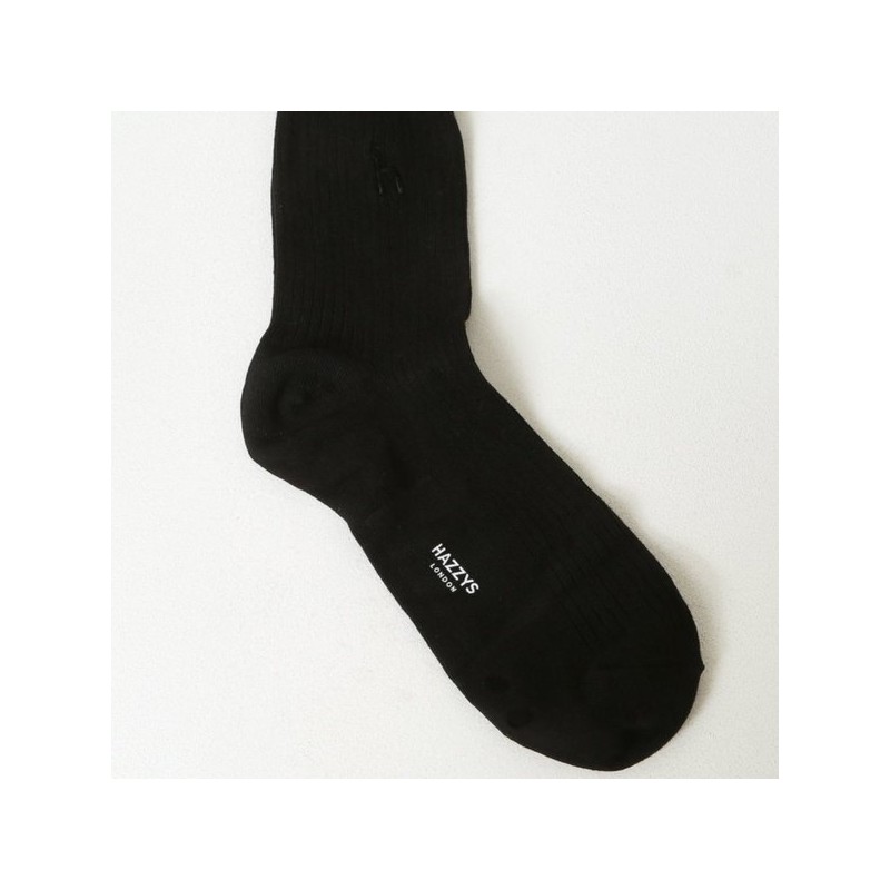 Hazzys (대구신세계)블랙 단색 면혼방 장목양말5종세트 HJSS4E510BK (Daegu Shinsegae) Black Solid