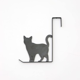 Toyo Case Cat Door Hook, Cat Door Hanger, Hanger Hook, Door Hook, Door Hanger, Coat Hanger, For Doors, Hook, Cat Clothes, Bag (W18 x D1.5 x H19 cm) CDH-OP-BK