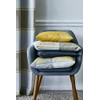 Apelt Polyester Cushion Cover, Light Grey/Yellow, 49 x 49 x