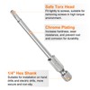 sourcing map 10pcs T15 Security Torx Bit 1/4" Hex Shank