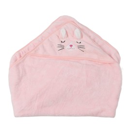 Toalla de bebé, Toalla de Baño de bebé con Capucha Grande de Forma Linda Material de Terciopelo de Coral Rosa para Recién Nacido Niño Niña