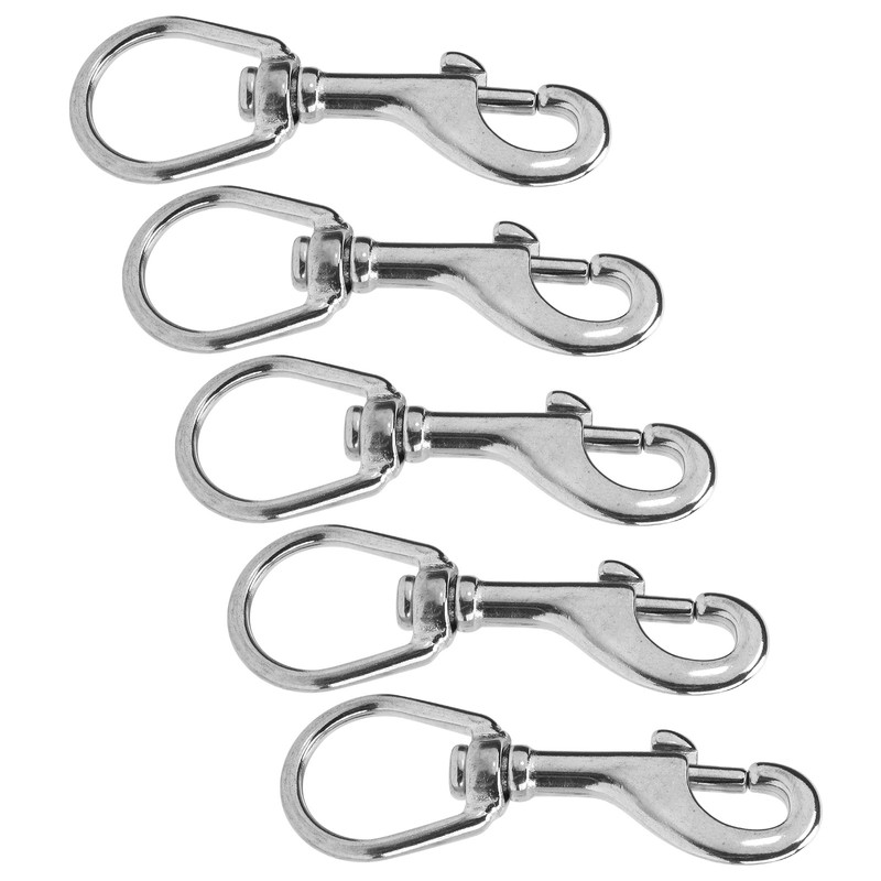 L100MM SpringSnap Clip Diving Hook Double Ended Stainless Steel Spring