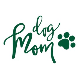 NBFU Dog Mom (Green) (Set Of 2) Premium Waterproof Vinyl Decal Stickers For Laptop Phone Accessory Helmet Car Window Bumper Mug Tuber Cup Door Wall Decoration