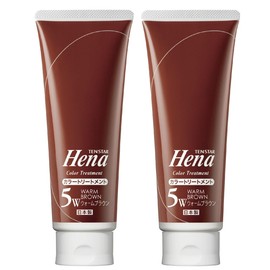 Tentstar Henna Color Treatment, Warm Brown, 8.8 oz (250 g) x 2 Bottles (Approx. 3 Month Supply), Includes Bonus Brush for Gray Hair, Free Formula, Plant Derived