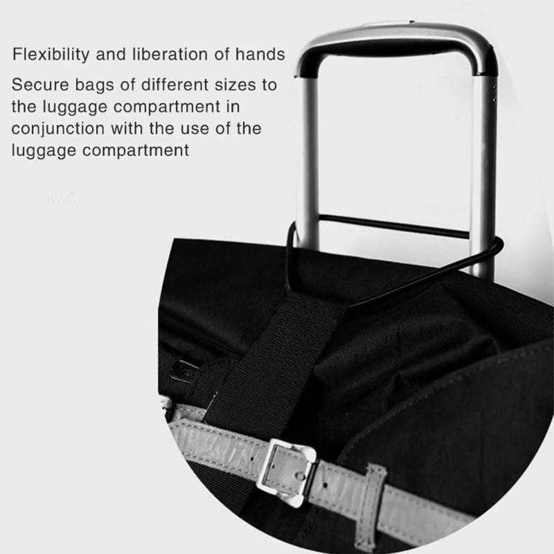 2 Pack Elastic Fastening Belt for Luggage, Nylon Backpack Luggage