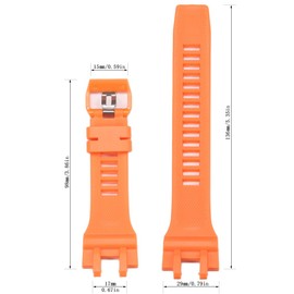 Resin Strap Compatible with Casio GBA900 GBA-900 Watch Band Men's Sport Waterproof Rubber Replacement Bracelet Watch Accessories (Orange)