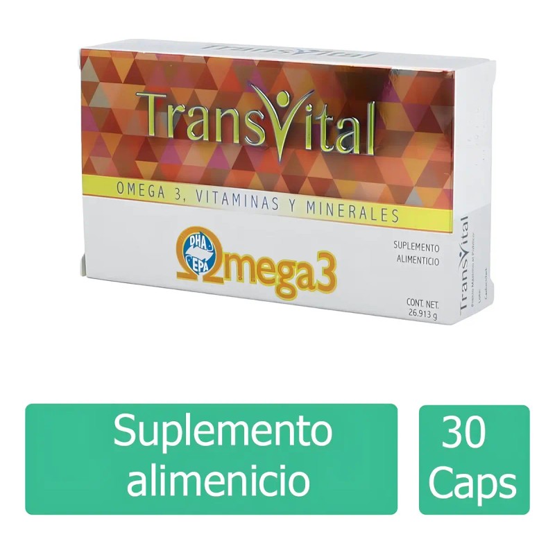 Vitaminas Transvital Caja Cápsulas Sabor