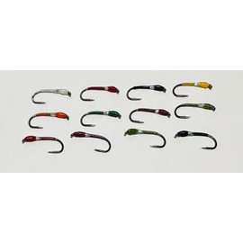 Trout Flies mixed vicars buzzers for fly fishing x12 barbless sz 14 straights