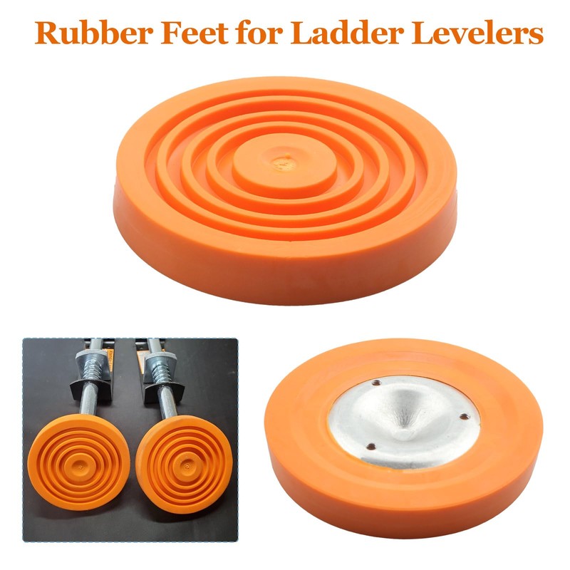 Ladder Levelers Rubber Feet,Replacement Non-Slip Feet Pads for Extension Ladders