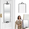 LPHUMEX Folding Door Mirror Full Length, 33x13 in White Hanging