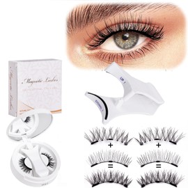 FVAQL Magnetic Eyelashes with Applicator，Reusable natural looking, no eyeliner no adhesive, easy to put on and take off. (Magnetic Lashes-CT10-2)