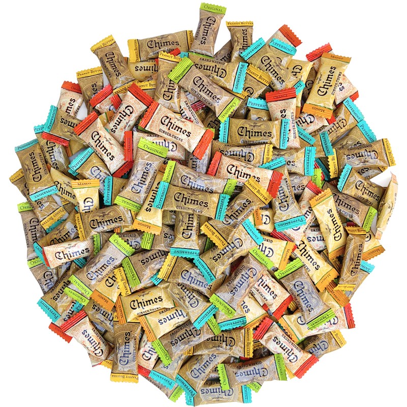Chimes Ginger Chews 2LB Variety Pack - Original, Orange, Mango,