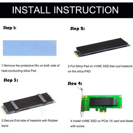 Sintech PCIe X1 M.2 nVME M-Key PCI-e SSD Card with Low Profile Bracket…