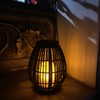 Solar Garden Lantern LED Outdoor Solar Lantern Waterproof Decorative Rattan