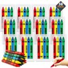 80 Bulk Jumbo Crayons - 20 Individually Packaged 4-Packs of