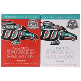 Alaska Smokehouse Smoked Salmon Duo Original, Pepper Garlic, 8 Ounce