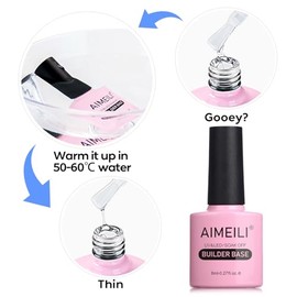 AIMEILI Builder Nail Gel, Shine Finish and Long Lasting Nail Strengthener Enhancement Extension for Manicure - BD1026