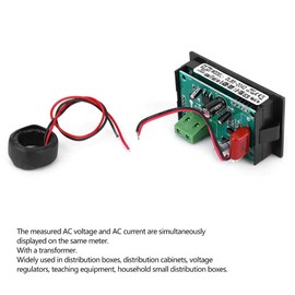 DL85-2042 Voltímetro de amperímetro, pantalla dual Voltaje de corriente digital Medidor de energía multímetro, AC 80V-300V 0-100A Amperímetro Voltaje Medidor de energía Tester