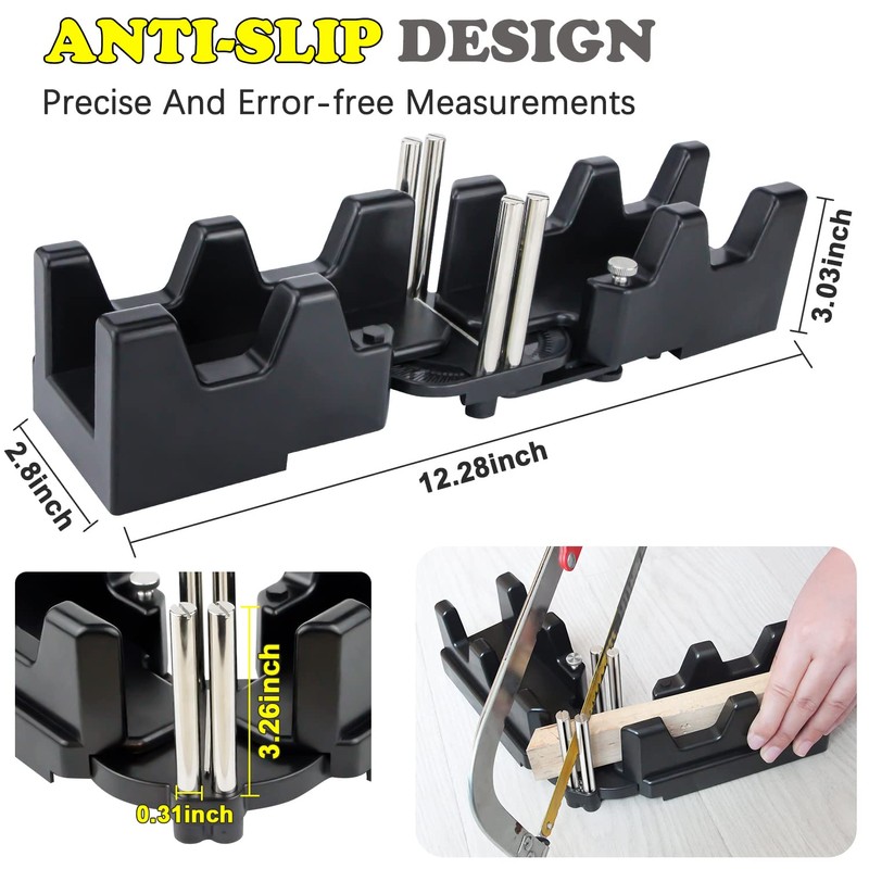 2-in-1 Mitre Measuring Cutting Tool,Miter Saw Protractor and 85-180°Angle Finderfor