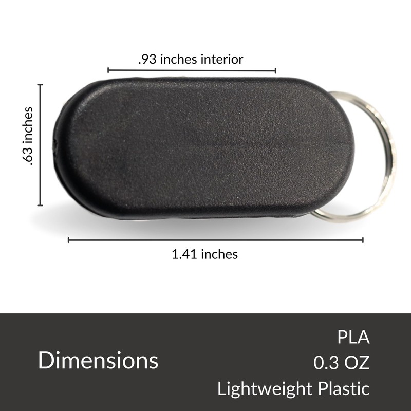 Pill Pod Micro Magnetic Keychain Pill Holder 3-Pack - Compact,