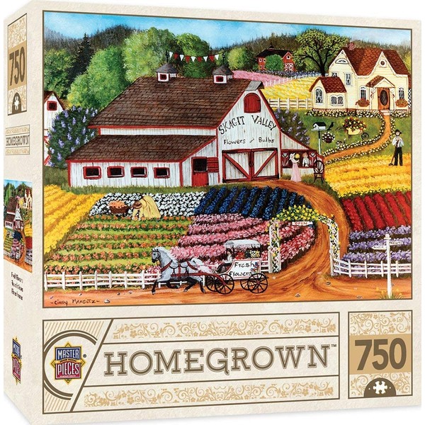 MasterPieces Homegrown Fresh Flowers Puzzle (750 Piece), Multicolored, 18"X24"