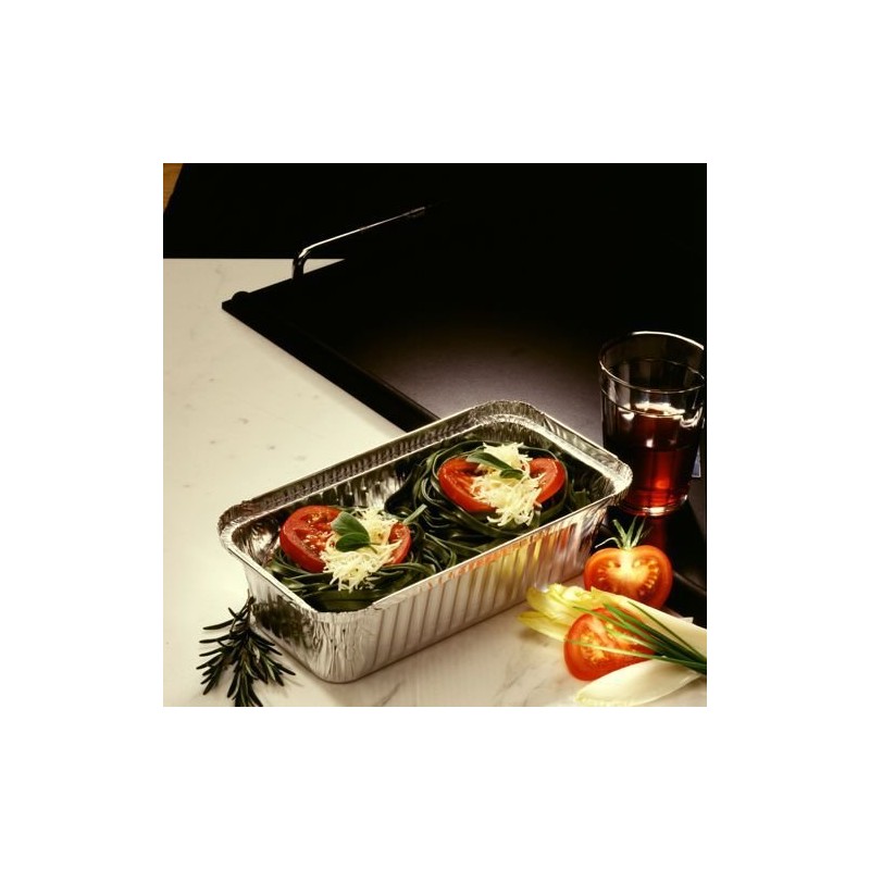 Aluminium All-Purpose Bowls with Insert Lids, Cardboard, PE Coated, Square,