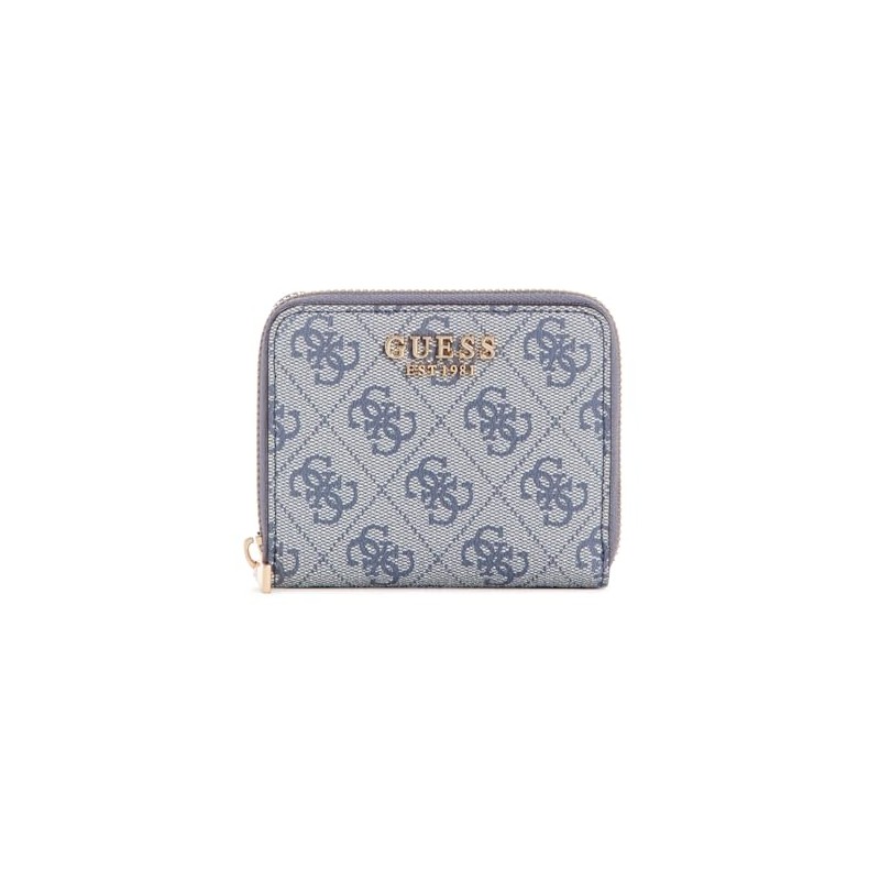 GUESS Katya SLG Small Zip Around Wallet Slate Logo