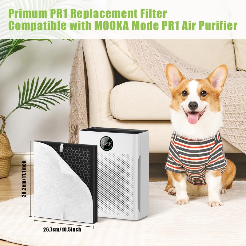 PR1 Replacement Filter Compatible wtih Mooka PR1 Air Purifier