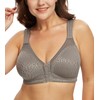 DotVol Front Closure Bra for Women Full Coverage Back Support