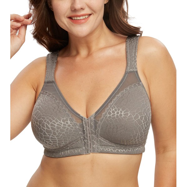 DotVol Front Closure Bra for Women Full Coverage Back Support