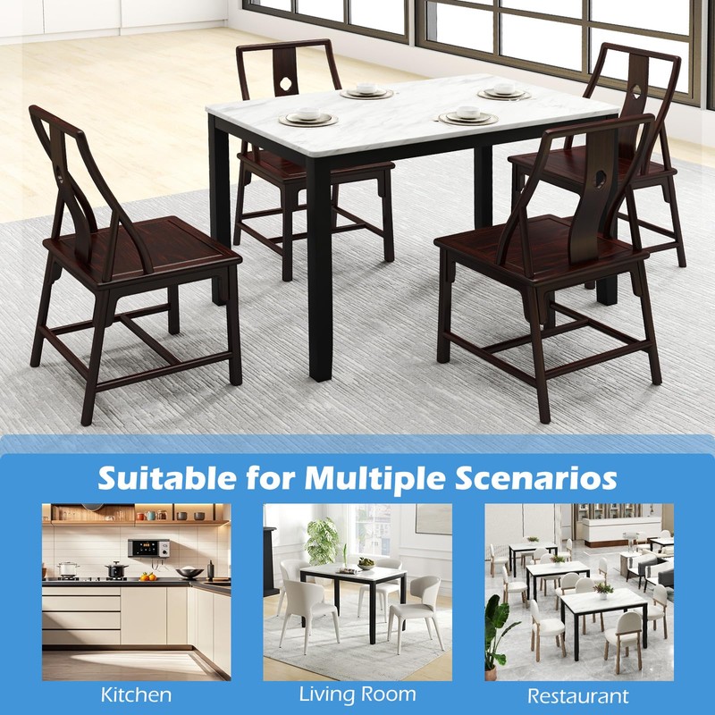 Giantex 45" Rectangular Dining Table for 4 People with Faux