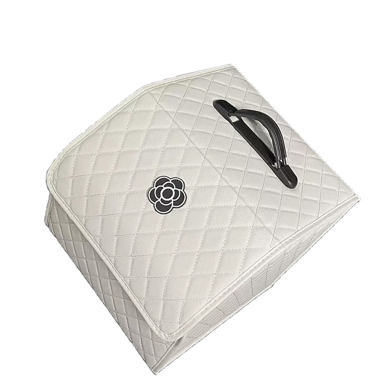 Car Trunk Storage Organizer High Capacity Multipurpose Pu Leather Portable