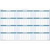 Blue Dry-Erase 12-Month Horizontal Wall Calendar 24" H X 36"