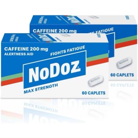 NoDoz 200mg Caffeine Pills Maximum Strength, 120 Caplets total