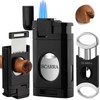 SCARRA Cigar Lighter, Multi-Function Torch Lighter and Cigar Cutter V