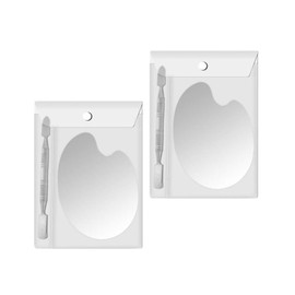 Beavorty 12 Shadow Palette Set Stainless Steel Makeup Pallet Nail Art Palette Kit