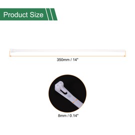 HARFINGTON 100pcs Reusable Cable Zip Ties, Plastic Nylon Ties Wraps, 14-Inch / 350mm Self-Locking Wire Cord Electrical Management Zip-Ties for Home, Office, Outdoor Garden, 50LBS, White