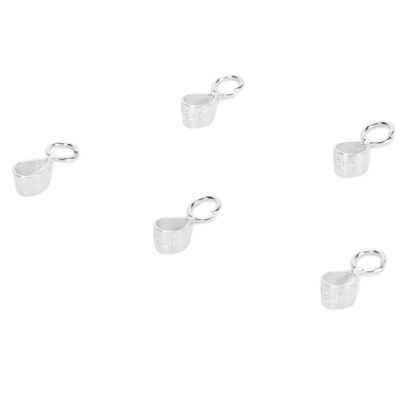 5pcs 925 Sterling Silver Bails DIY Exquisite Necklace Pendant Bails