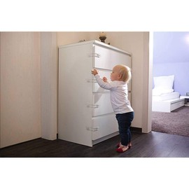 ABUS Junior Care Lock Latch - Jonas | Baby Safety | Fridge - Cupboard - Drawer | white | 76965
