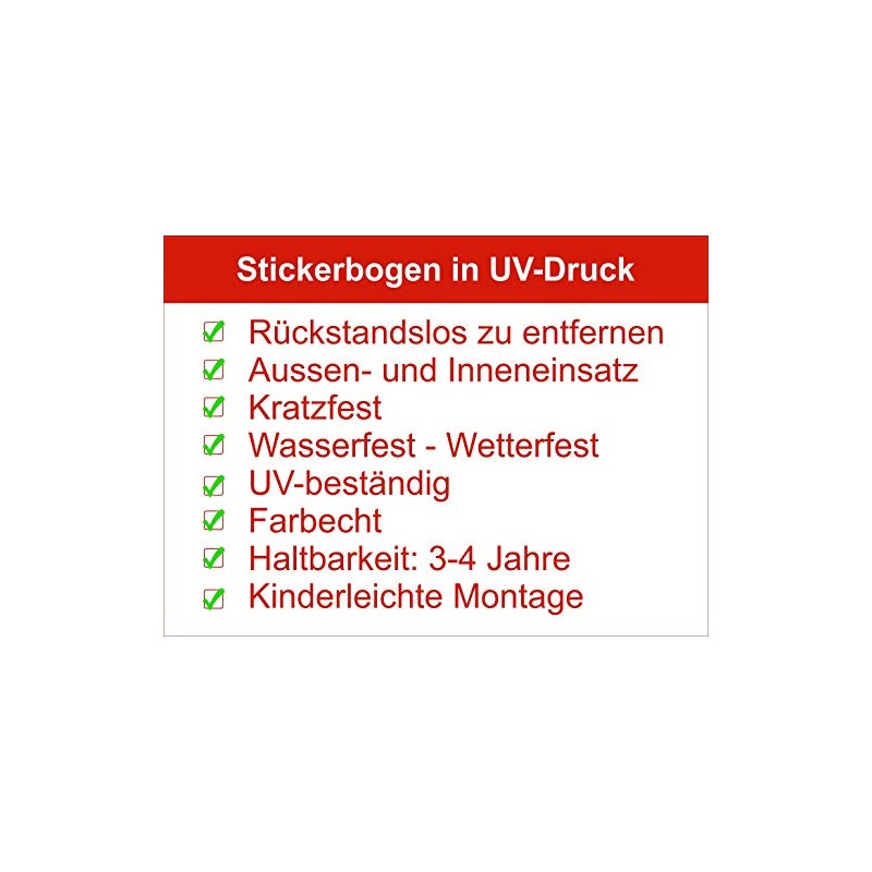 Daged Austria sticker card, 14 pieces, car, motorcycle, biker flag,