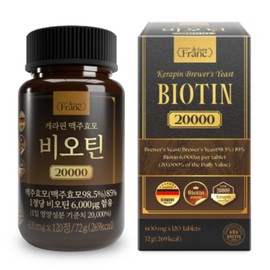 Frande Euro Kerapin Brewer's Yeast Biotin 20000, 1 unit, 120 tablets / 프랑드유로 케라핀 맥주효모 비오틴 20000, 1개, 120정